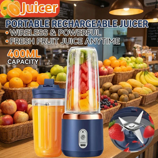 400ML Fruit Electric Juicer Food Milkshake Mixer Machine Portable Juicer Maker Double Cup Multifunction Household Blender