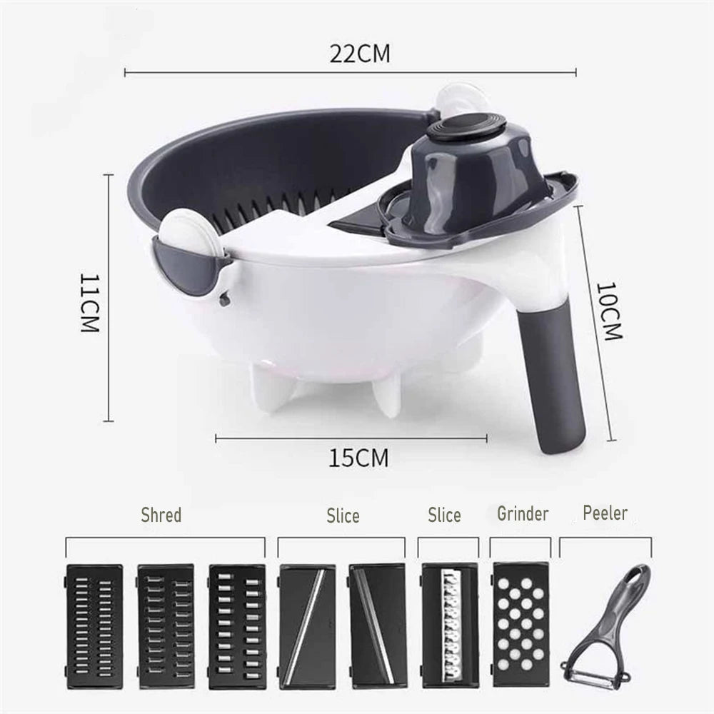 New 7/9 in 1 Vegetable Cutter Multi-Functional Potatoes Manually Cut Shred Slicer Grater Kitchenware Acceesories Tools